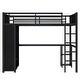 preview thumbnail 5 of 6, Space-Saving Twin XL Size Loft Bed Metal Frame with Wardrobe