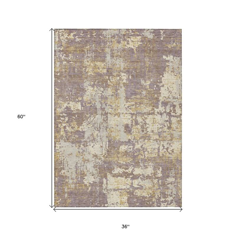 HomeRoots Abstract Transitional Rectangle Outdoor Rug