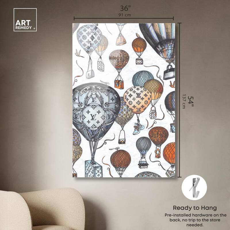 Doll Memories - Fashion Balloons Acrylic by Art Remedy, Ready to Hang