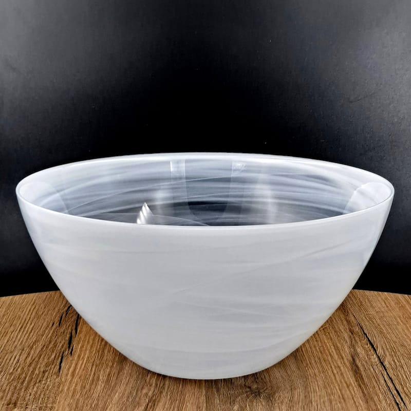 NUAGE Glass Serving Bowl - 12" - Ivory