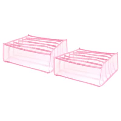 2pcs Underwear Drawer Organizer, Foldable Underwear Sock Storage Box
