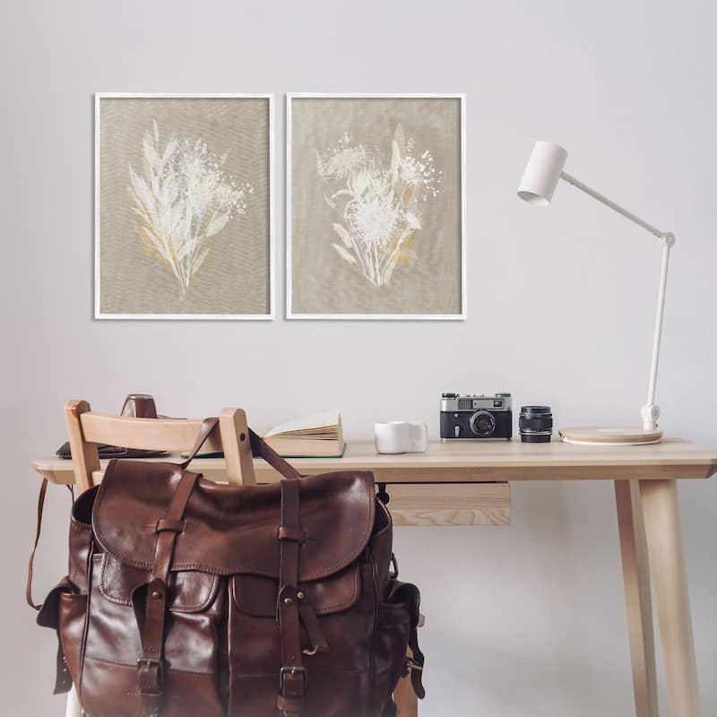 Stupell Natural Herb Impression Framed Giclee Art Design By Susan Jill (Set of 2)