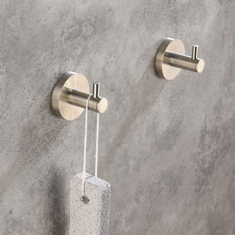 Circular Bathroom Towel & Robe Hook 2 Count