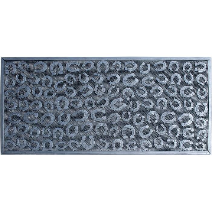 A1HC 100% Rubber Front Door Mat, All Season Large Size, Thin Profile Heavy Duty Doormat for Indoor Outdoor Use - 30"X60" - Black