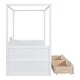 preview thumbnail 8 of 16, Pine Wood Twin Size Canopy Day Bed Frame with 2 Drawers and Built-in Backrest, Modern Platform Bed Frame for Kids, Teens