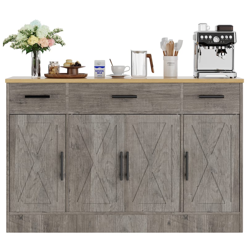 Farmhouse Kitchen Buffet Storage Cabinet, Sideboard
