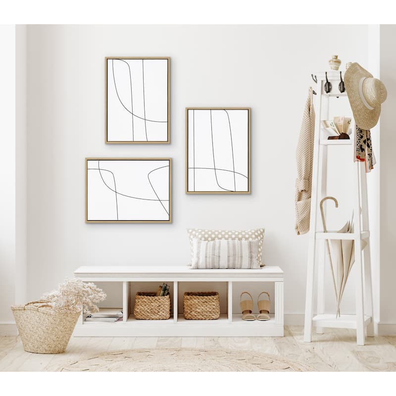 Kate and Laurel Sylvie Lines Canvas by The Creative Bunch Studio