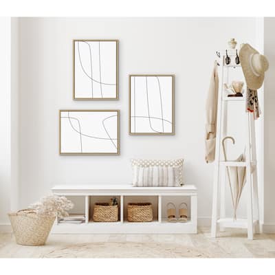 Kate and Laurel Sylvie Lines Canvas by The Creative Bunch Studio