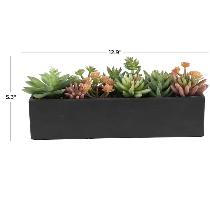 Green Faux Foliage Geometric Artificial Foliage