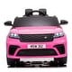 preview thumbnail 1 of 7, 12V Licensed Range Rover Kids Ride-On Car, Battery Powered Vehicle w/ Remote Control, LED Lights, Music, Spring Suspension Pink