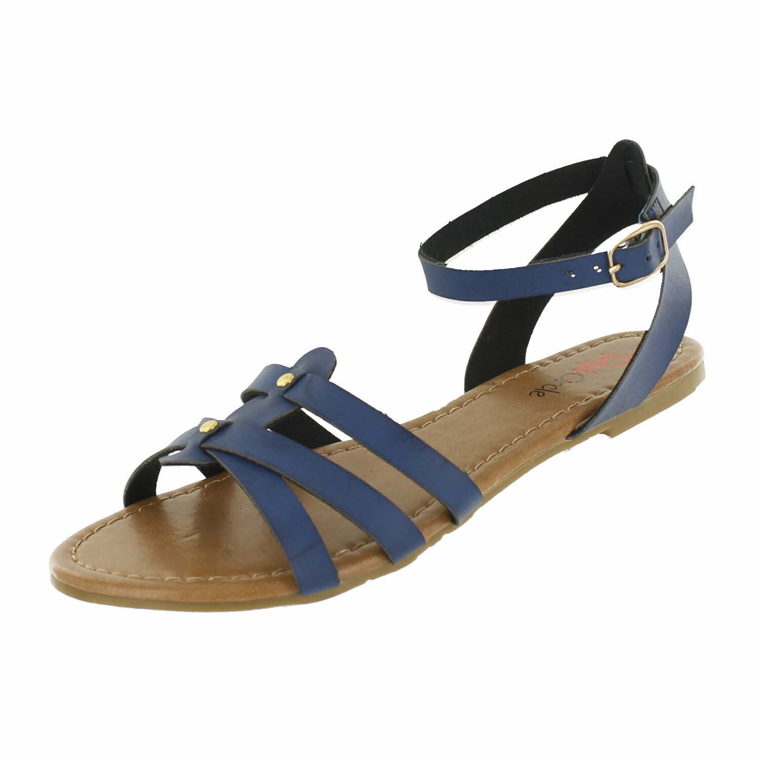 red flat gladiator sandals