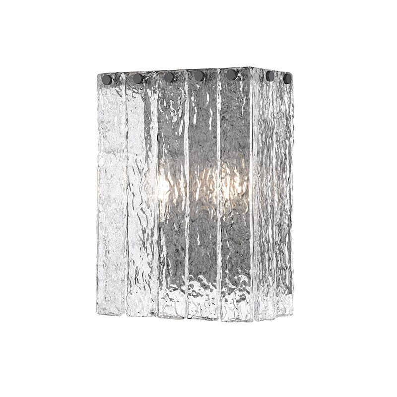 Z-Lite 1943-2S Glacier 12" Tall Bathroom Sconce - Matte Black