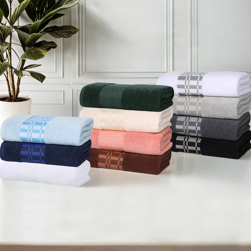 Superior Larissa Cotton Embroidered Geometric Border 6-Piece Towel Set