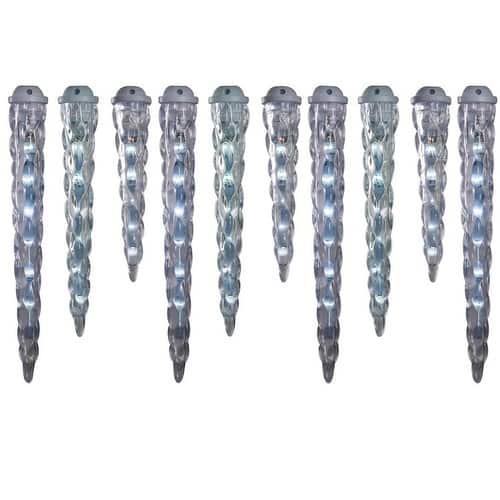 Celebrations 264GV911 LED Melting Icicle Christmas Light Set, Clear