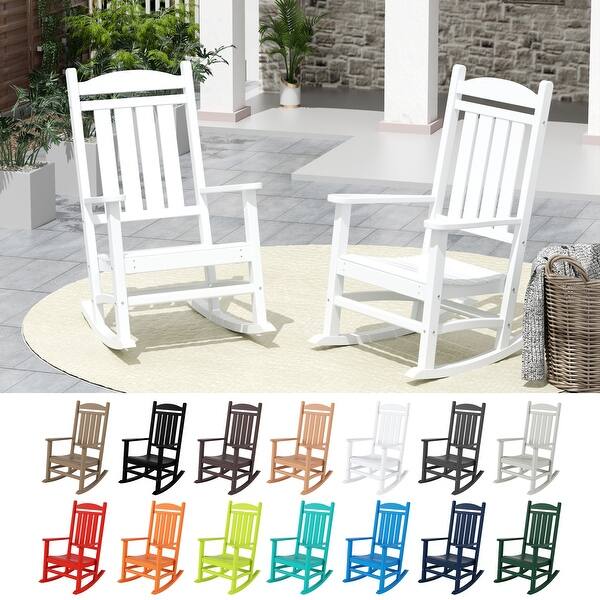 slide 2 of 53, Laguna Traditional Weather-Resistant Rocking Chair (Set of 2)