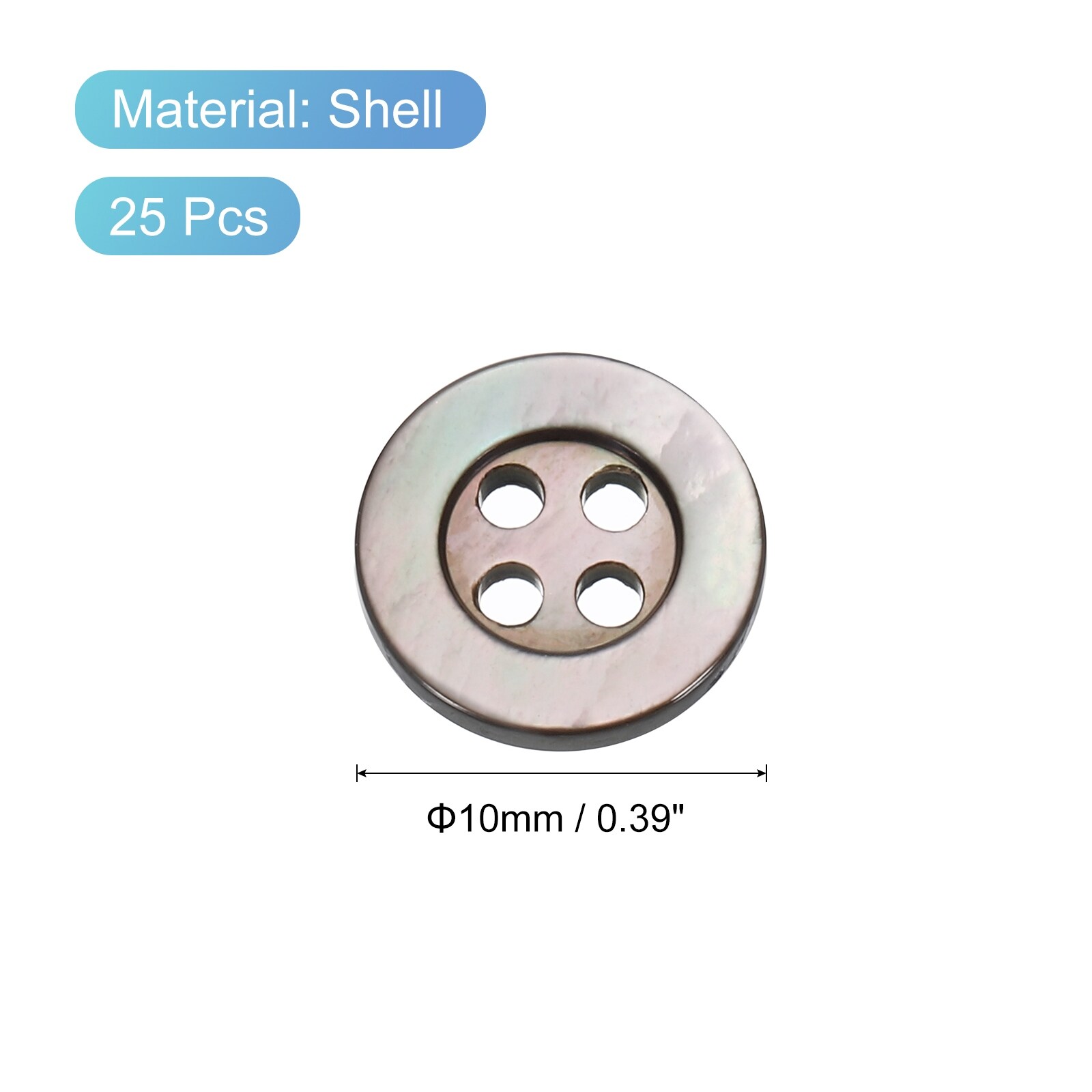 Natural Shell Buttons, Mother of Pearl Button Sewing Craft Button for Shirt Sewing