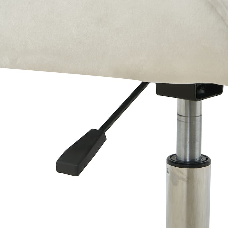 Modern Adjustable Height Velvet Dining Chair with Wheels Set of 1.