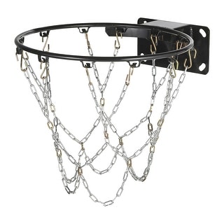 13 Loops Standard Heavy Galvanized Steel Basketball Hoop Net, Silver Tone