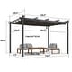 preview thumbnail 37 of 47, PURPLE LEAF Gazebo Outdoor Retractable Modern Large Size Pergola w Lights