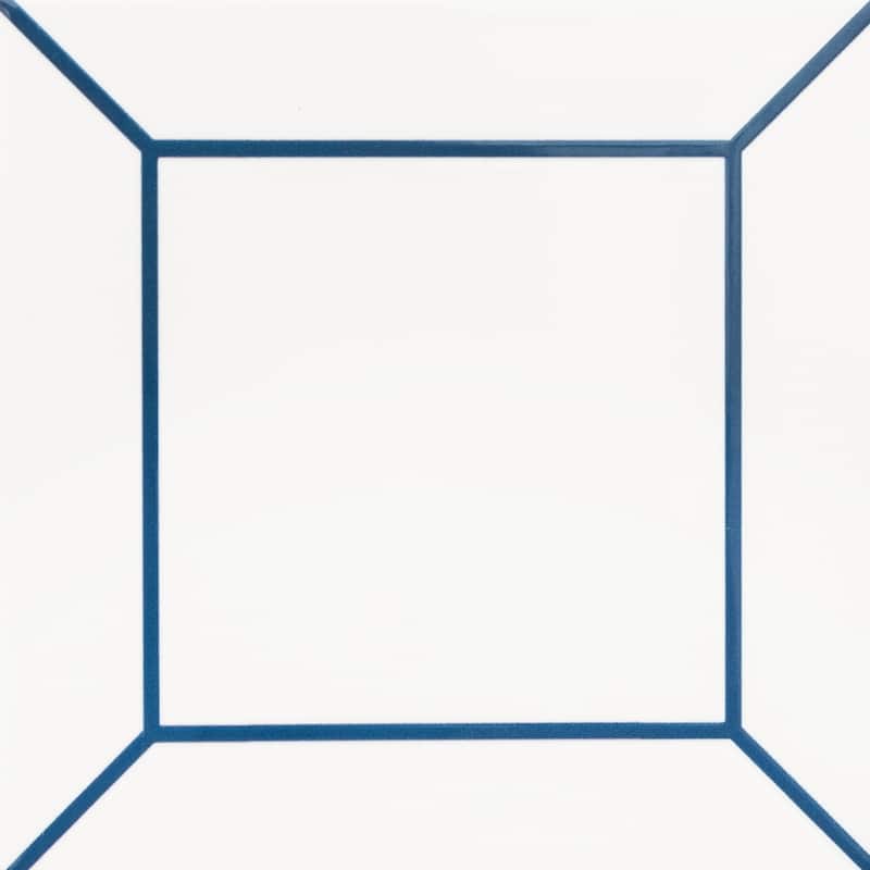 The Tile Life Frame 6x6 Blue Ceramic Wall Tile