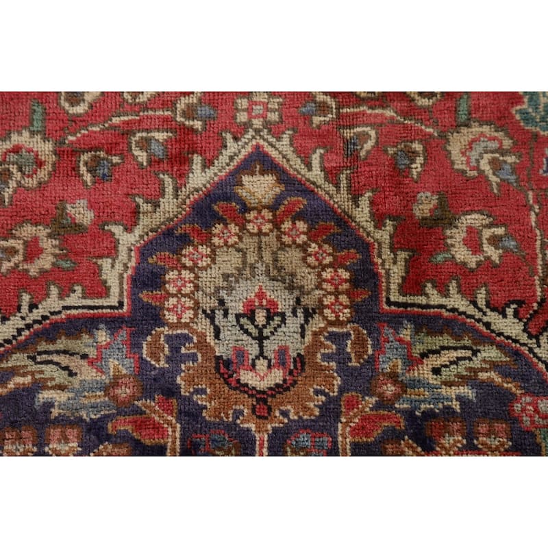 Tabriz Persian Vintage Area Rug Hand-Knotted Wool Carpet - 6'8"x 9'8"