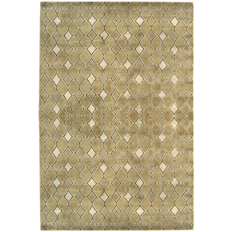 SAFAVIEH Couture Hand-knotted Alonsa Wool/ Silk Rug - 4' x 6' - Taupe