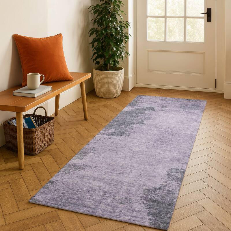 Premium Washable Super Soft Mayfield Rug - Purple - 2'3" x 7'6"