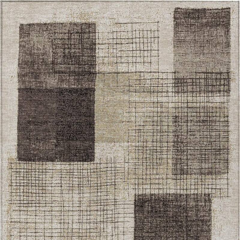 HomeRoots Geometric Transitional Rectangle Outdoor Rug