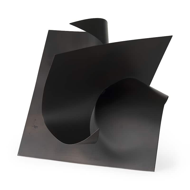 18" Contempo Antiqued Abstract Sculpture - 18"W x 18"D x 18"H - Black