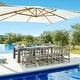 preview thumbnail 23 of 92, Versatile Outdoor Dining Sets w Swivel/Folding Chairs & Steel Slat Table and HDPE Dining Table Set for Gardens, Patios 7-Piece - Classic-Grey