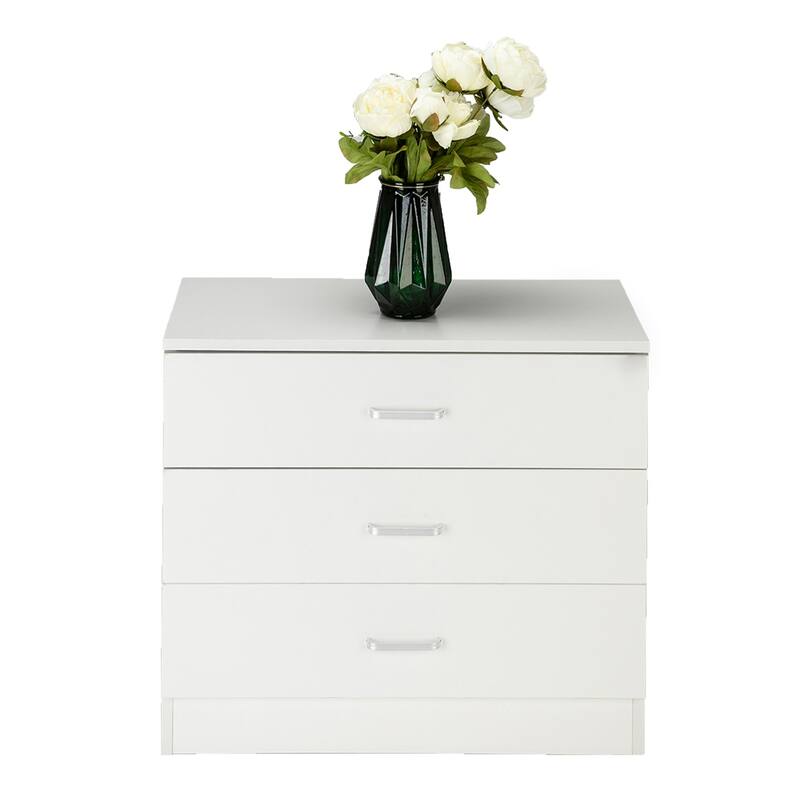 Wood Simple Dresser 3-Drawer Chest - White