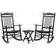 preview thumbnail 15 of 38, VEIKOUS Wood 3-piece Outdoor Rocking Chair and Folding Table Set