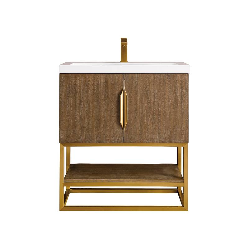 James Martin Vanities 883-V31.5-RG-WG Columbia 32" Free Standing - Latte Oak
