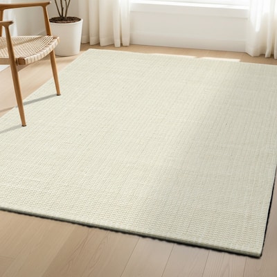 Delara Premium Handwoven Natural Fiber Area Rug, 60% Wool 40% Jute excellent choice in high-traffic areas such as Living rooms