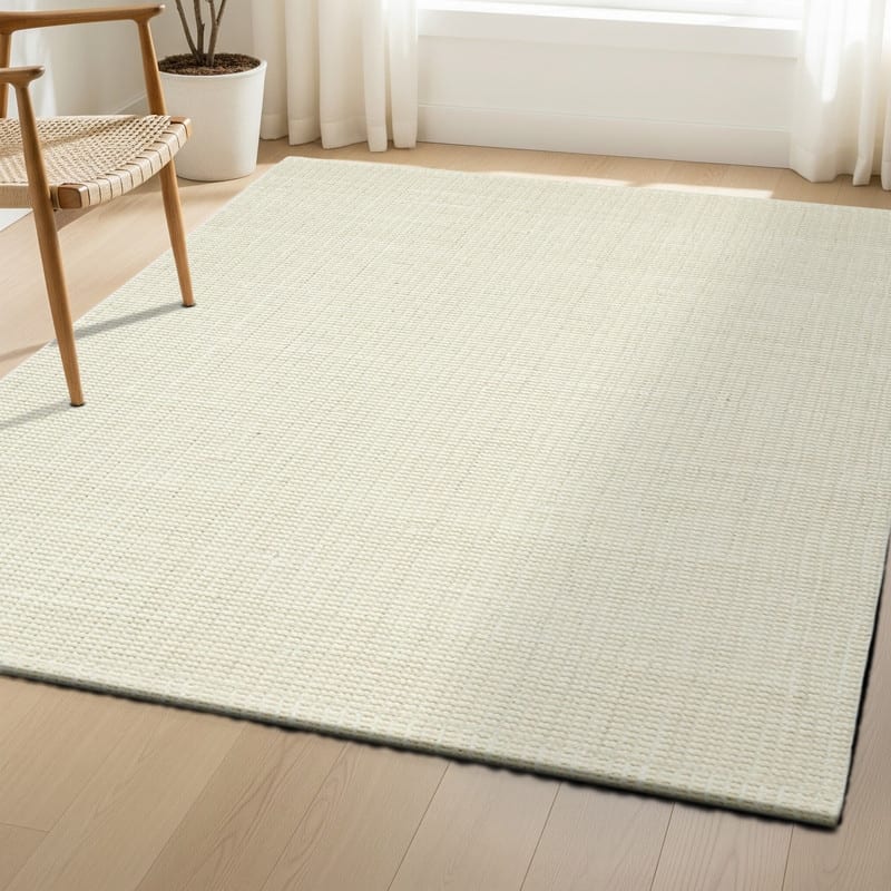 Delara Premium Handwoven Natural Fiber Area Rug, 60% Wool 40% Jute excellent choice in high-traffic areas such as Living rooms