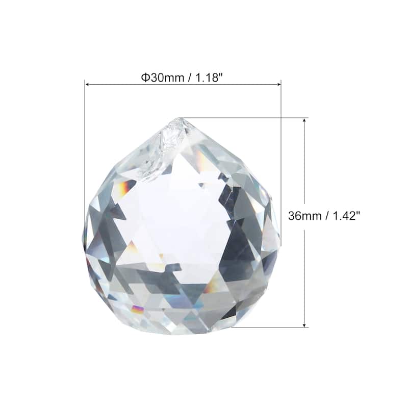 4Pcs Clear Crystal Ball Prism Chandelier Hanging Crystals Prisms - 30mm