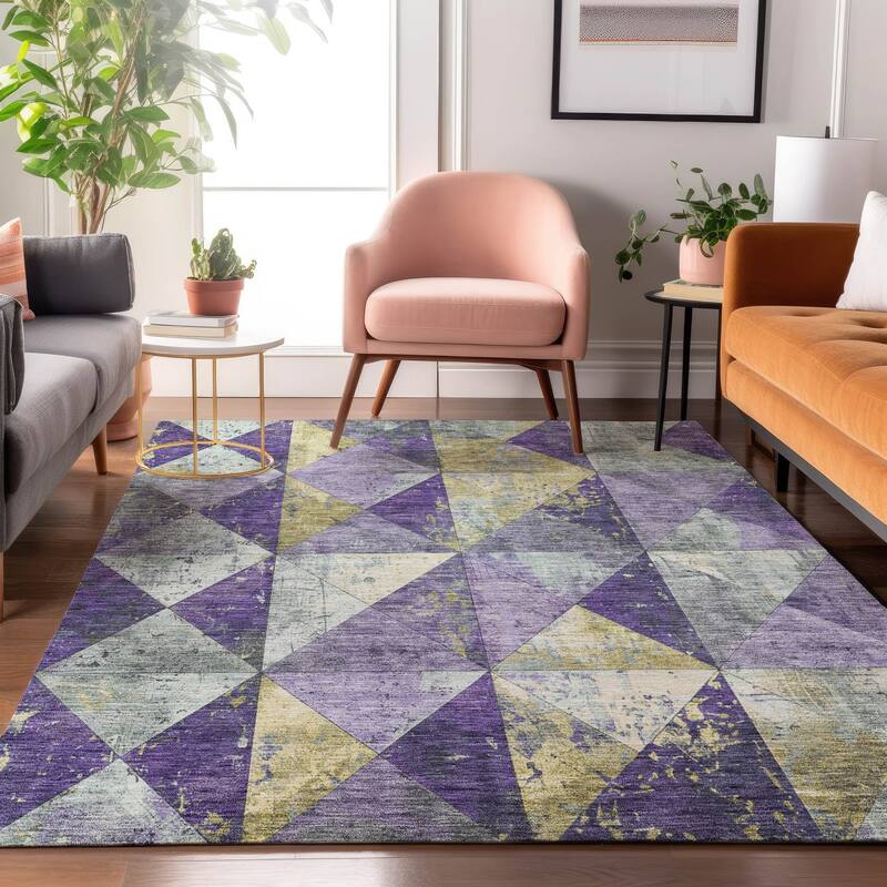 Premium Washable Super Soft Diamond Mosaic Mayfield Rug