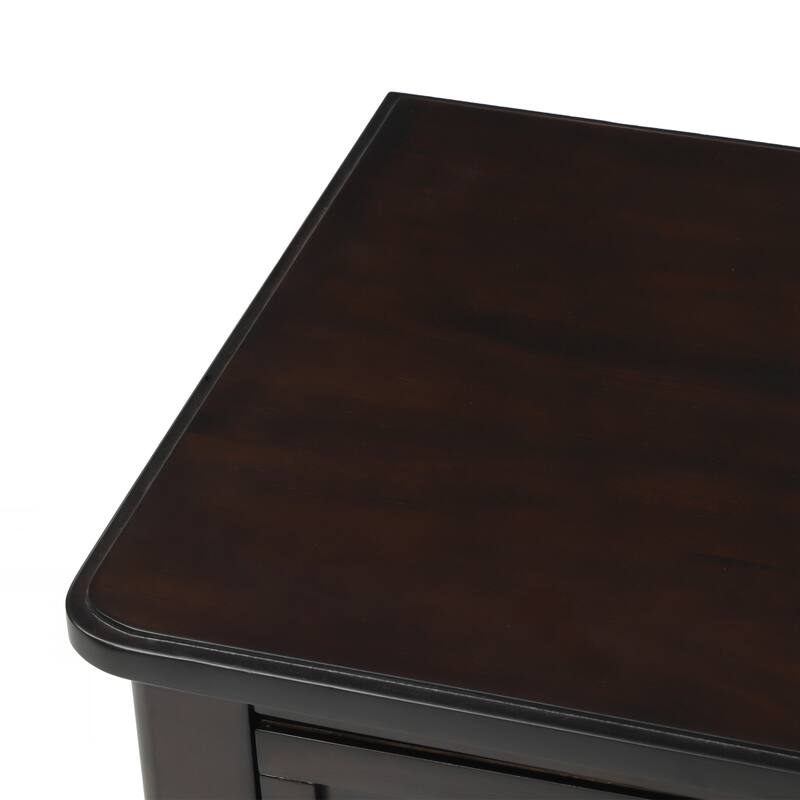 Narrow Console Table, Slim Sofa Table with Three Storage Drawers and Bottom Shelf