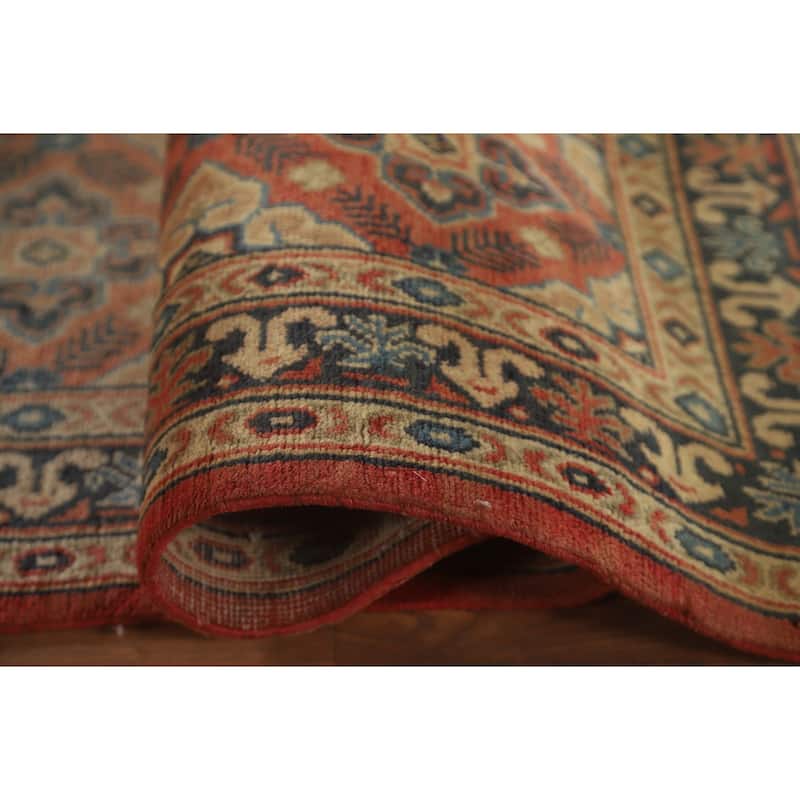 Traditional Hamedan Persian Vintage Runner Rug Handmade Wool Carpet - 2'10" x 12'2"