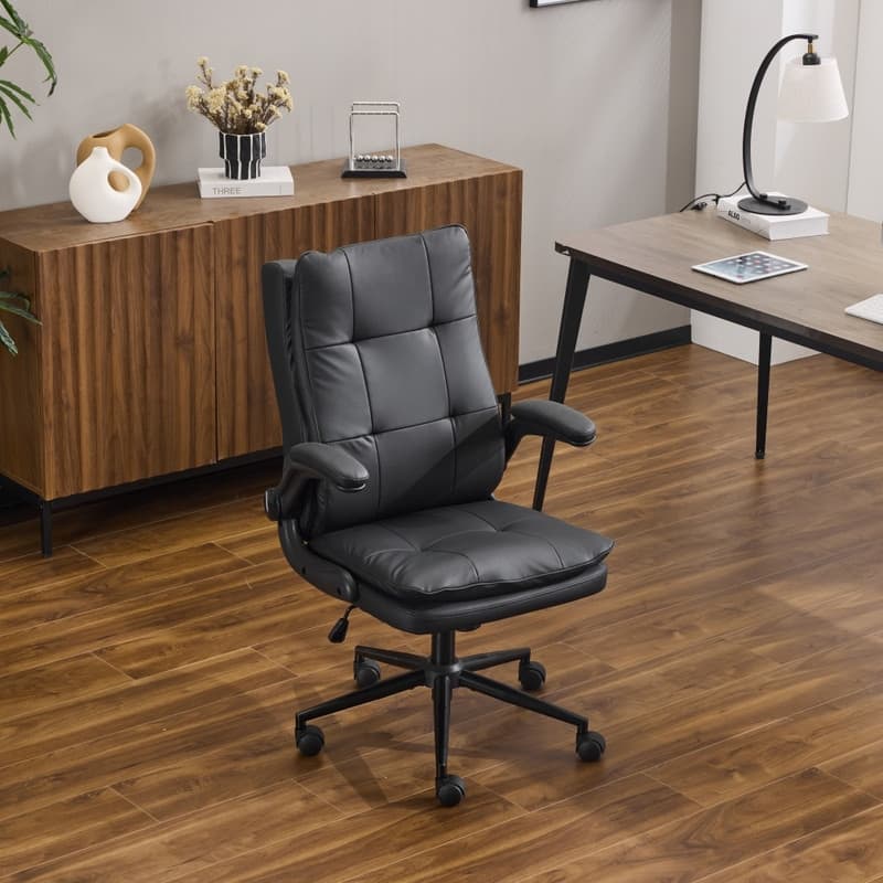 25.6 Inch Adjustable Armrest Dual Purpose Leg Swivel Office Chair With Spikes