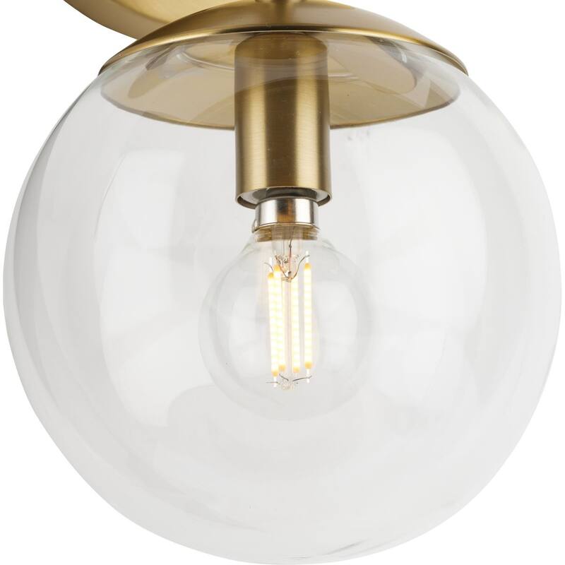 Atwell Collection Two-Light Brushed Bronze Mid-Century Modern Wall Sconce - 5.87 in x 6.75 in x 18 in