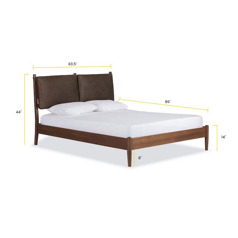 Poly & Bark Truro Bed Frame with Leather Cushions