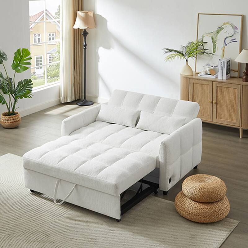 Pull-out Tufted Sofa Bed