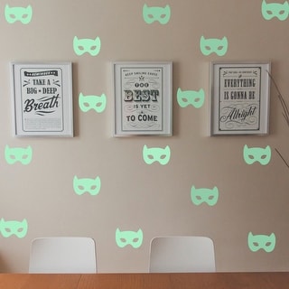 Walplus Peel and Stick Glow In The Dark Mask Wall Sticker Home Room Decor
