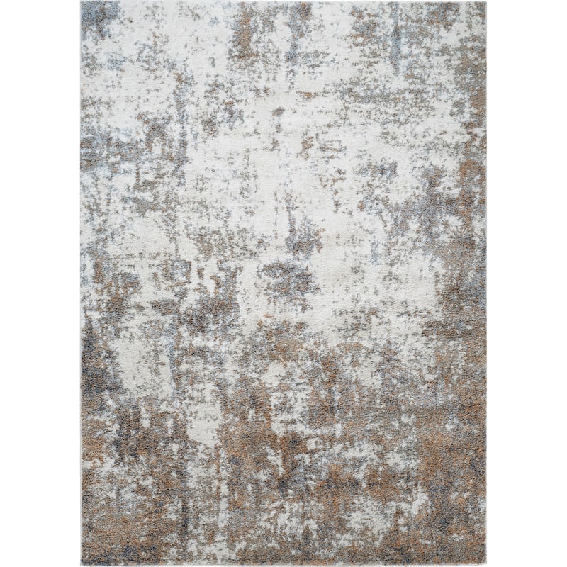 Tokyo Collection Gray/Copper/Beige Abstract Area Rug