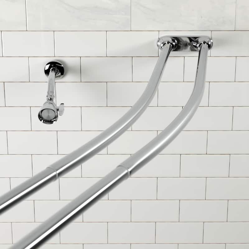 Edenscape 60-Inch - 72-Inch Adjustable Double Curved Shower Curtain Rod