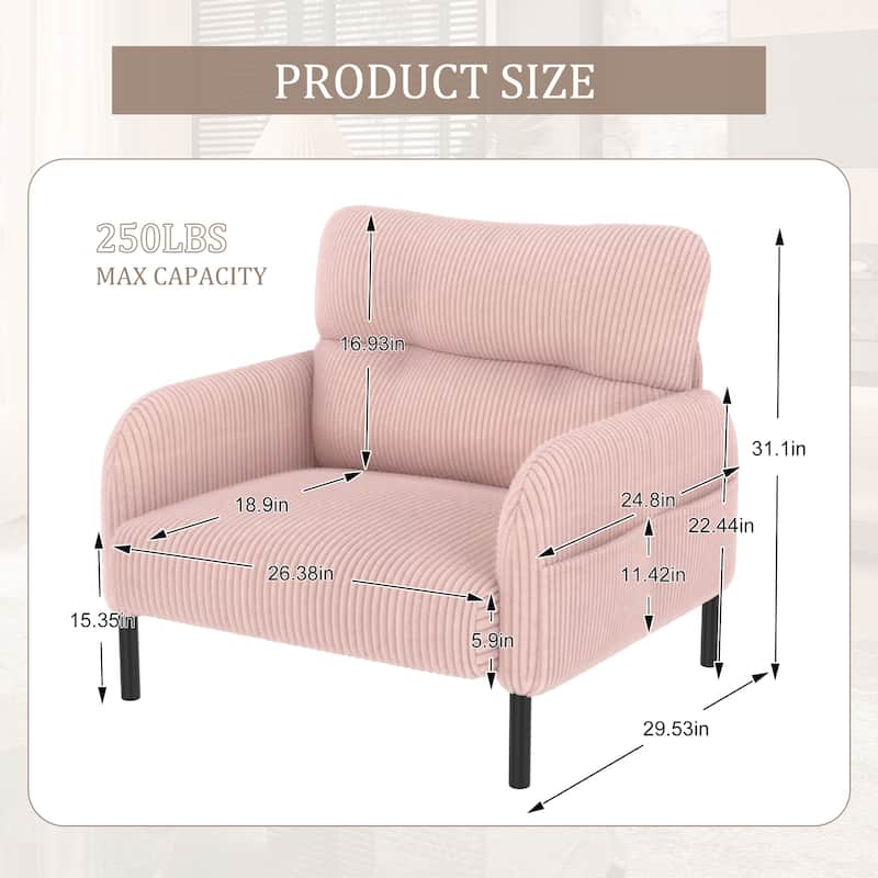 Side Chair Accent Chair Office Chair, Comfortable Coffee Chair Pink Lobby Chair Padded Chair Sofa Chair