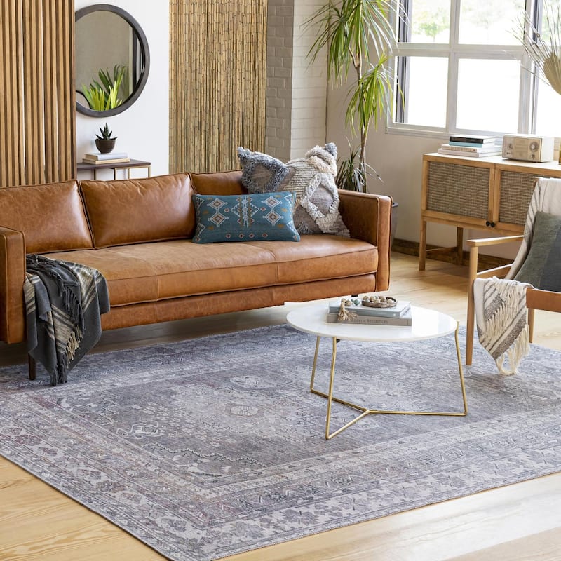 Livabliss Markus Persian Medallion Printed Machine Washable Area Rug