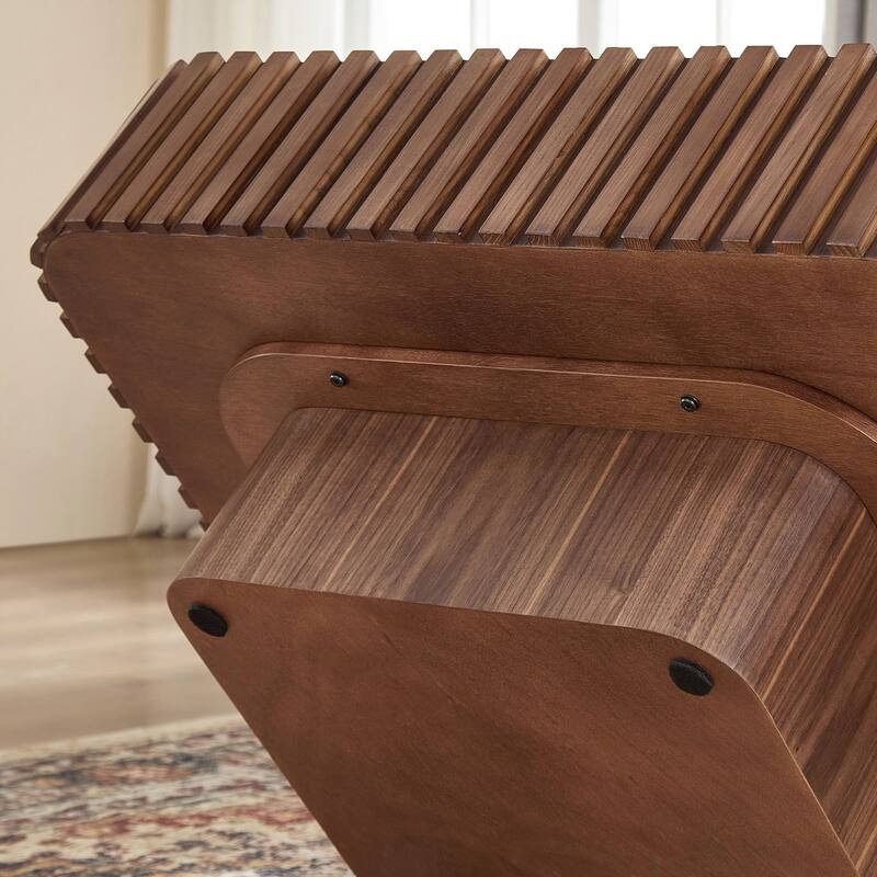 Modern 35.43 inch Handcraft Drum Coffee Table Square Coffee Table for Living Room