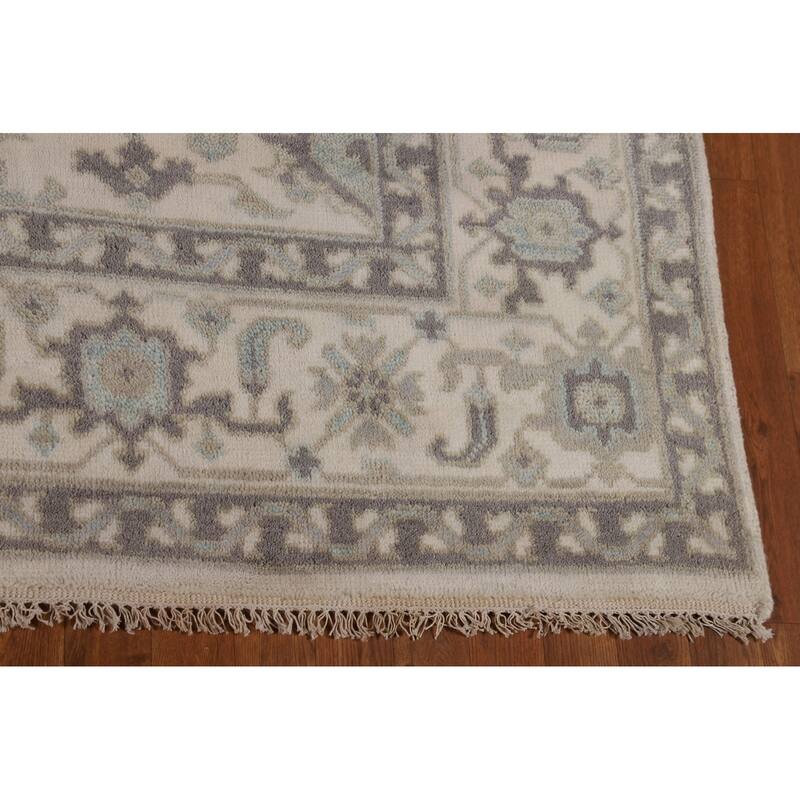All-Over Floral Oushak Oriental Area Rug Handmade Wool Carpet - 7'11" x 10'0"